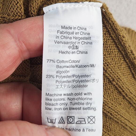 Madewell Tilney Ribbed Knit Sweater Tank Spiced Olive Sz M Stretchy Earthy Chic - Picture 9 of 10